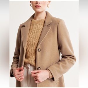 Wool-Blend Dad Coat - Size Small / Like New - Light Brown